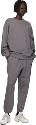 Y-3 Gray Graphic Crew Sweatshirt