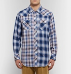Engineered Garments - Embroidered Checked Cotton Shirt - Blue