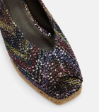Missoni Joy 30 sequined espadrille wedges