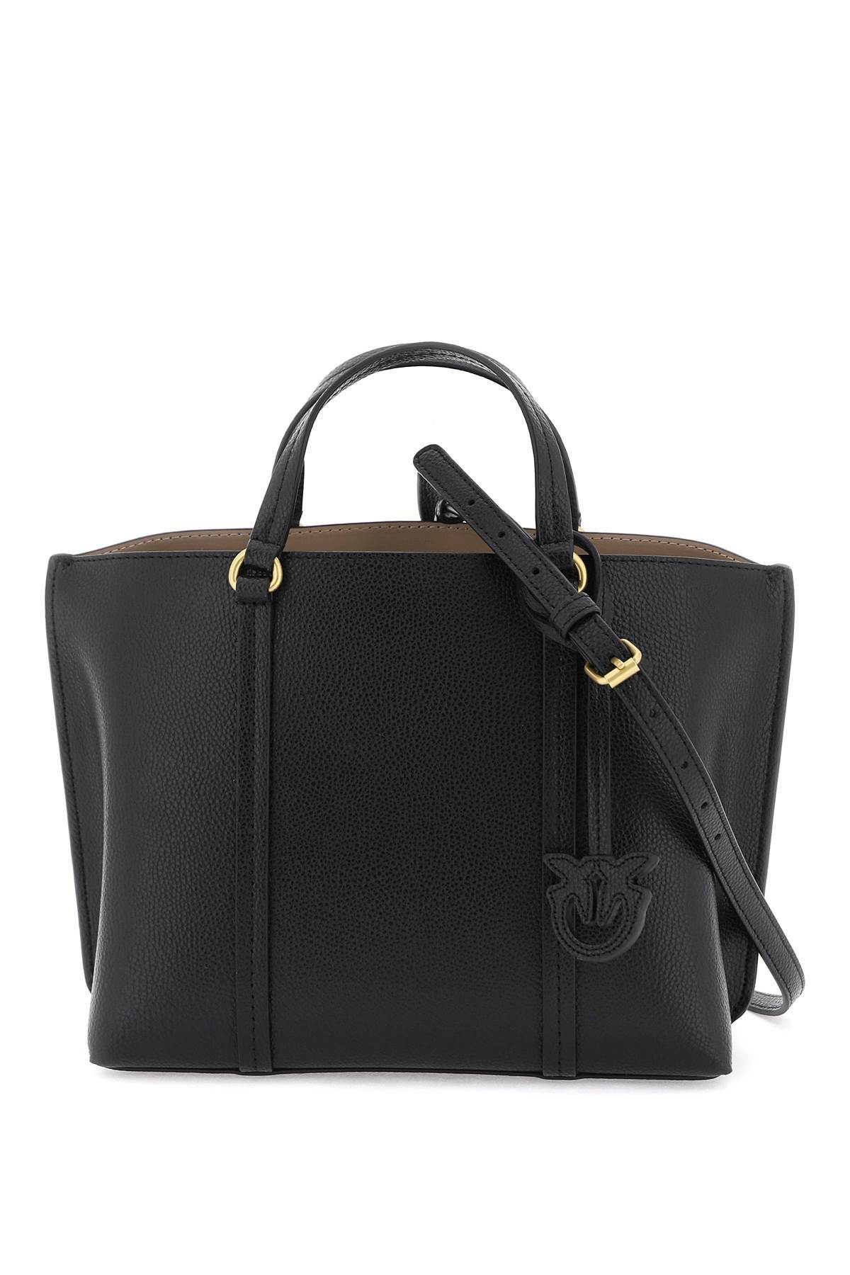 Pinko Borsa Love Bag Puff Medium in nappa logata - Nero | 100043A2JX