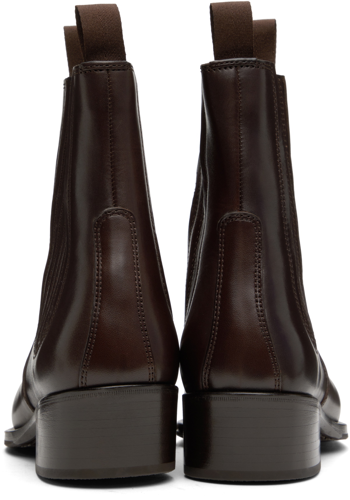 LEMAIRE Brown Leather Chelsea Boots