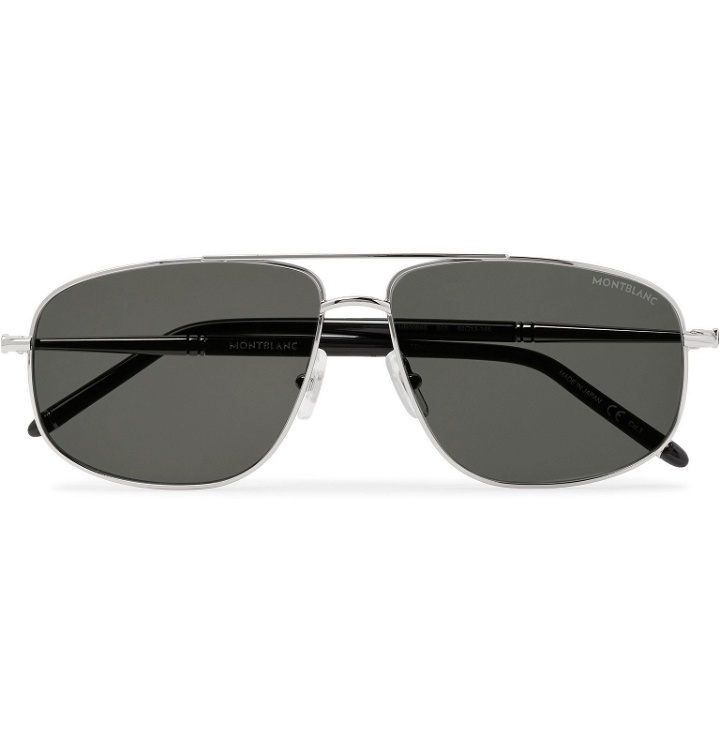 Photo: Montblanc - Aviator-Style Silver-Tone Sunglasses - Silver