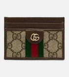 Gucci Ophidia leather-trimmed card holder