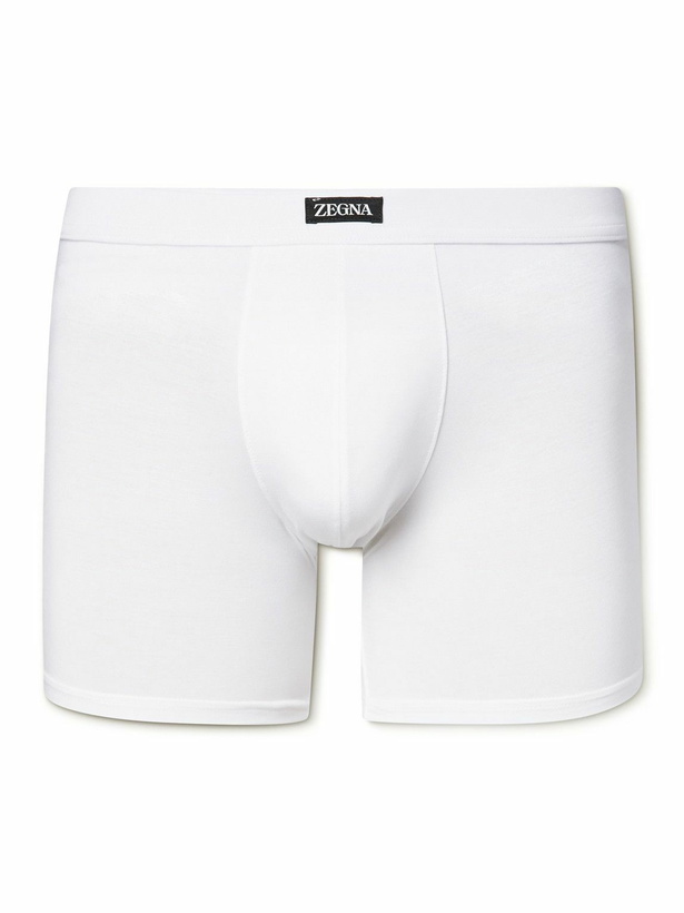 Photo: Zegna - Stretch-Modal Boxer Briefs - White