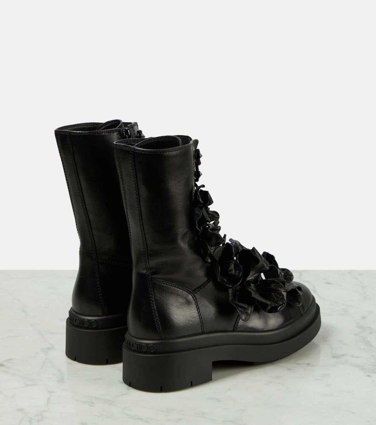 ショートブーツ・ブーティ JIMMY CHOO BLACK LEATHER NARI ANKLE BOOTS Jimmy Choo Nari Grained-Leather Ankle Boot | OLIVELA