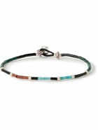 Mikia - Silver Multi-Stone Beaded Bracelet - Black