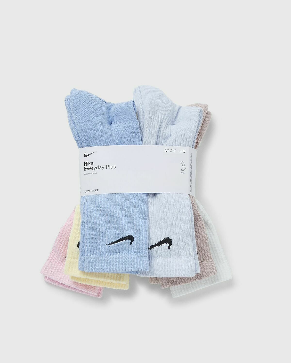 Nike Everyday Plus Cushioned Training Crew Socks (6 Pairs) Multi-color Men