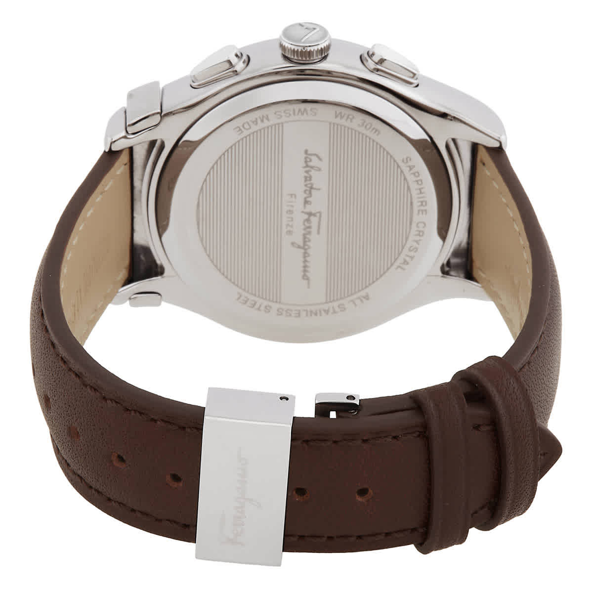 Ferragamo 1898 Chronograph Quartz Silver Dial Mens Watch  display picture 2