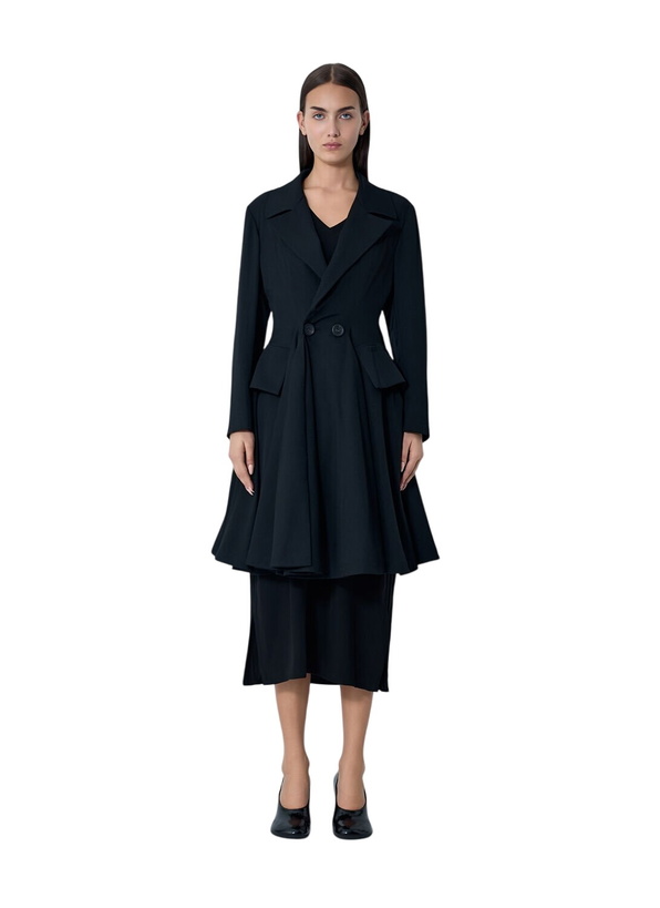 Photo: Yohji Yamamoto Paneled Flare Coat