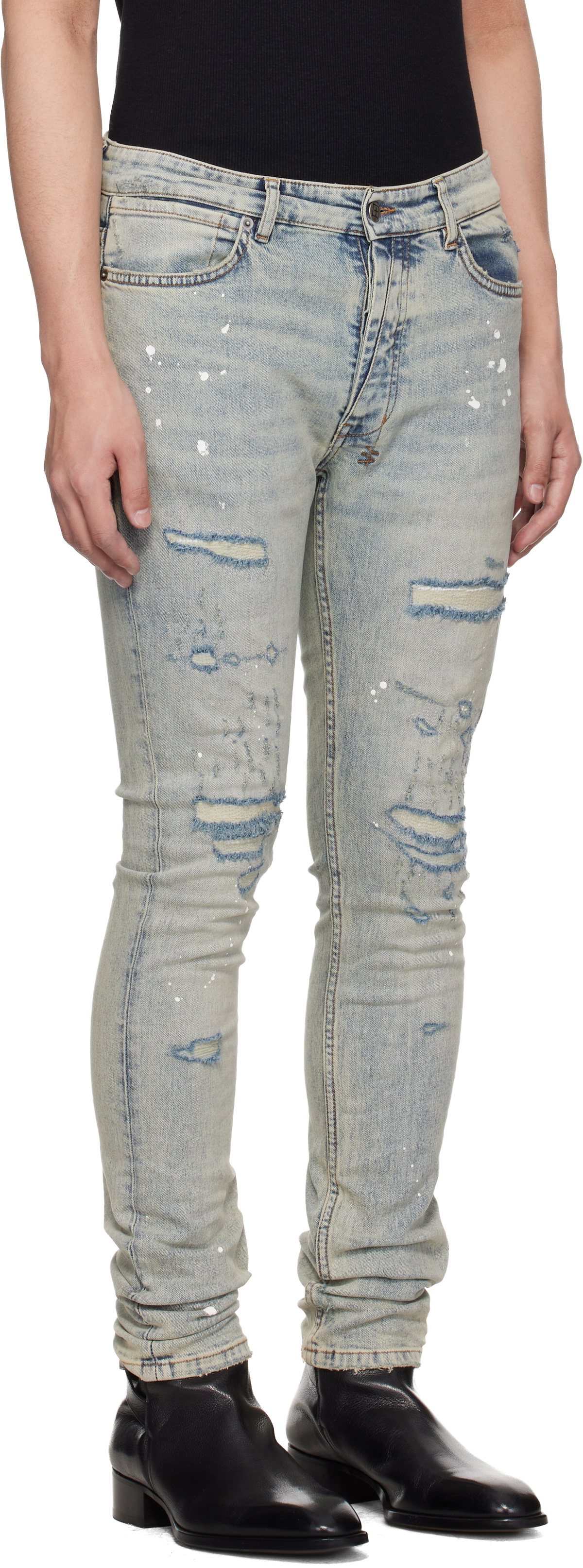 Ksubi Blue Van Winkle Paint Summer Jeans