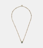 Spinelli Kilcollin Gravity 18kt gold chain necklace with diamond and emerald