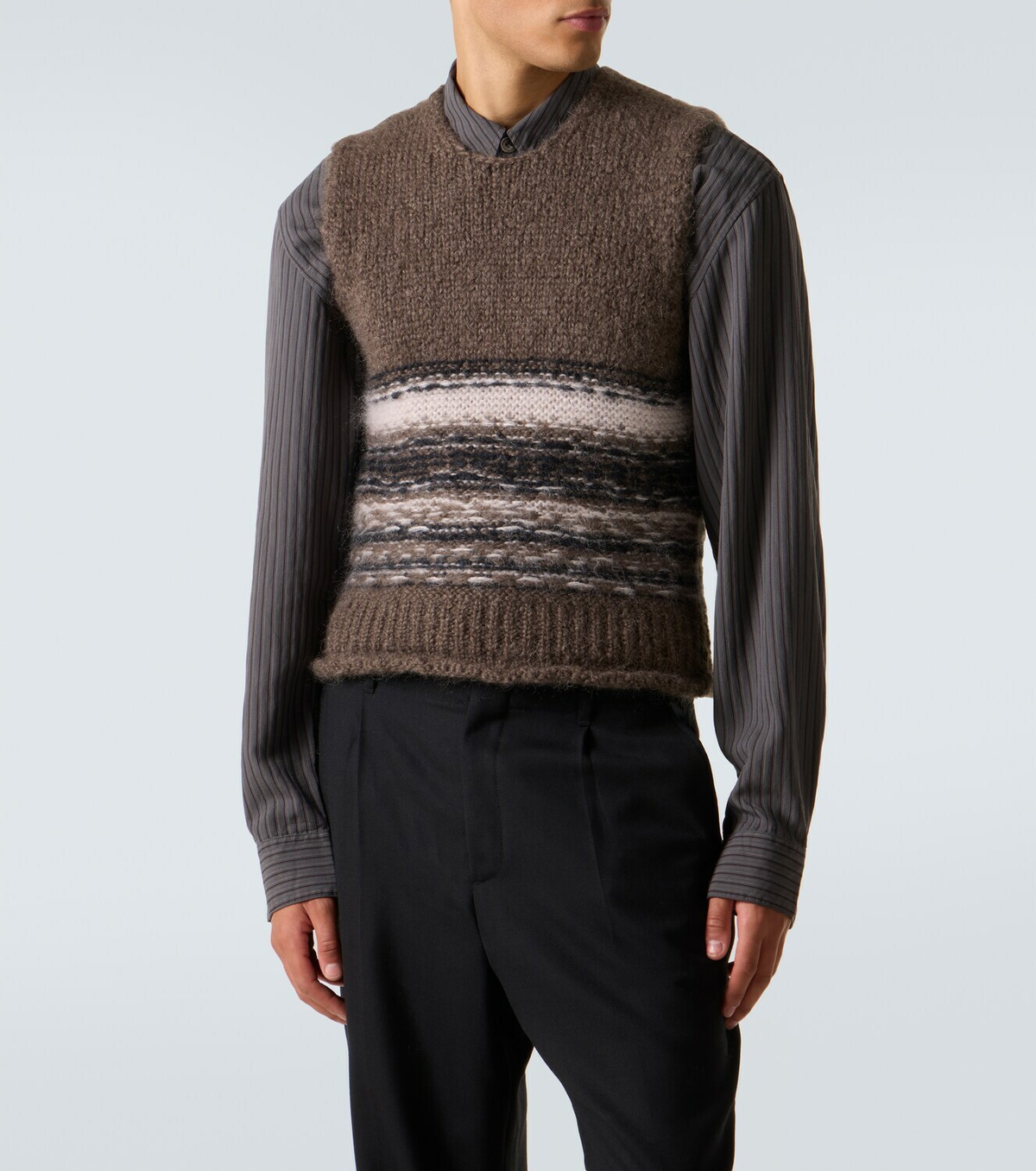 Our Legacy Pleaser striped wool-blend sweater vest