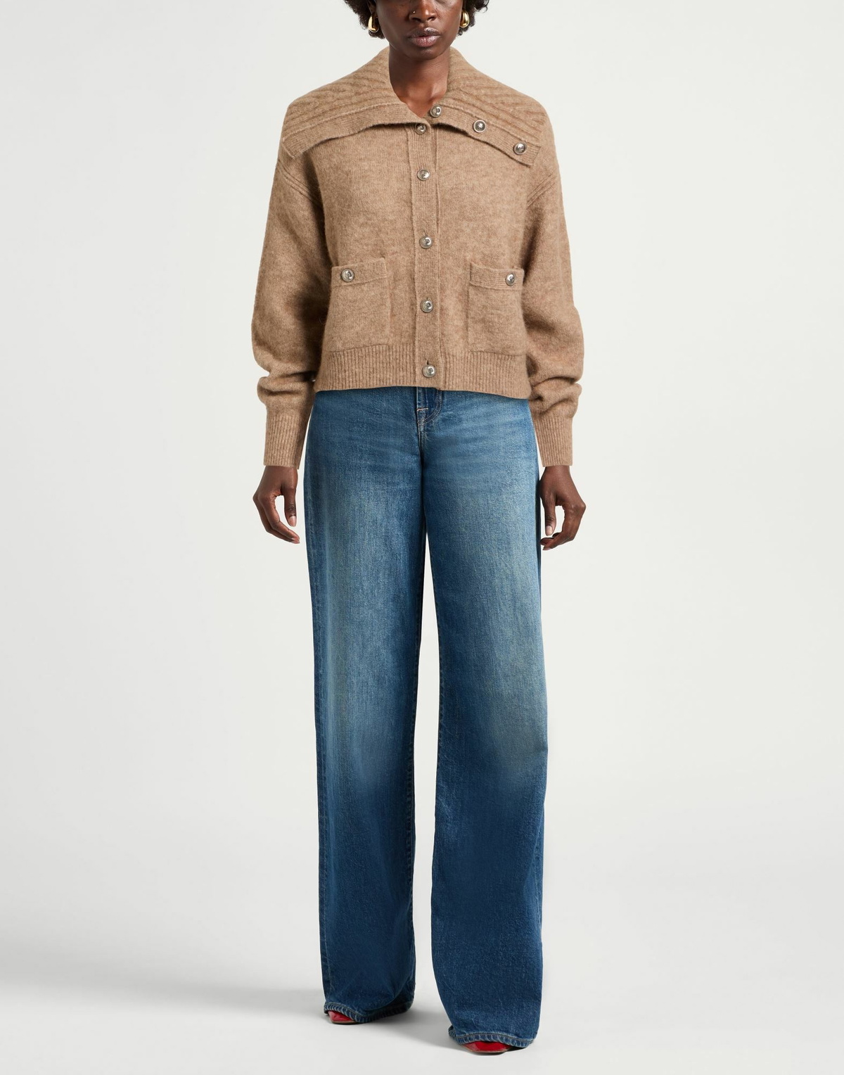 Maje Womens Cardigan Camel