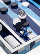 Jonathan Adler Blue Sorrento Backgammon Set