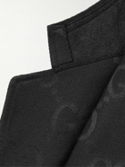 GUCCI - Oversized Logo-Jacquard Cotton-Blend Canvas Blazer - Black