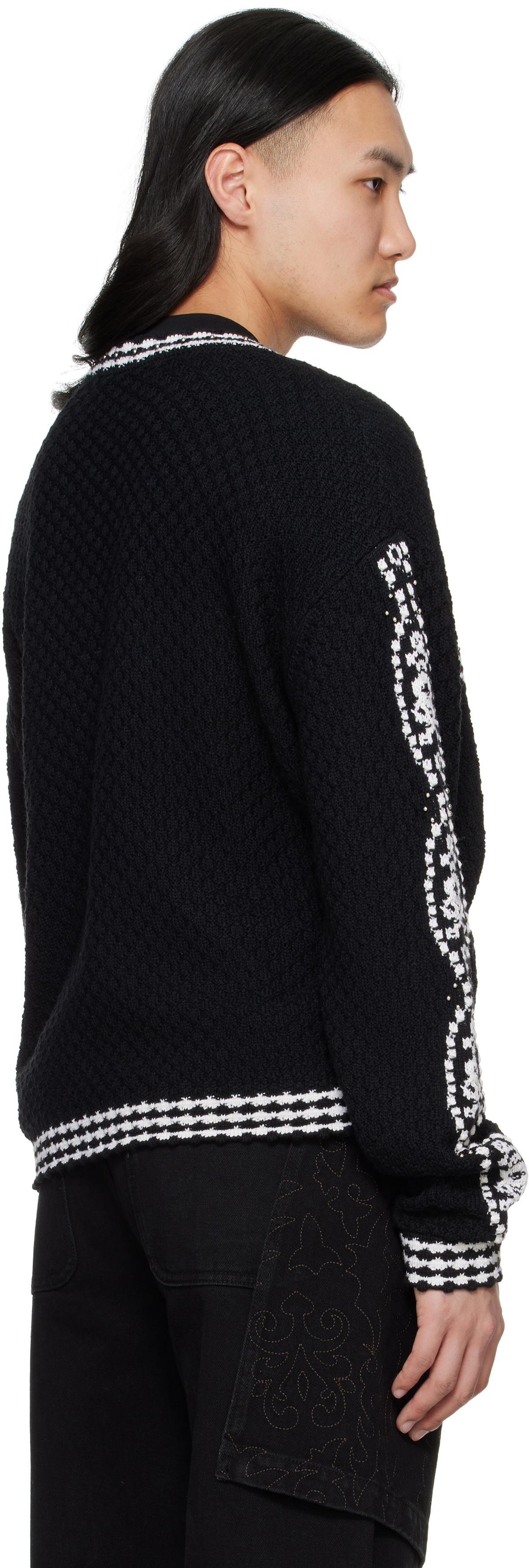 Andersson Bell Black Fantasia Round-Neck Cardigan Andersson Bell