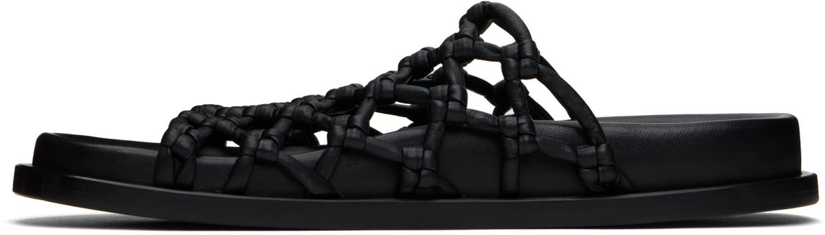 Jil Sander Black Hand-Knotted Sandals Jil Sander