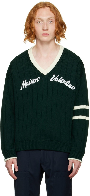 Photo: Valentino Green Virgin Wool Sweater