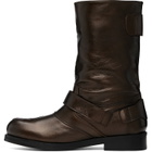 Stefan Cooke Brown Pegasus Biker Boots