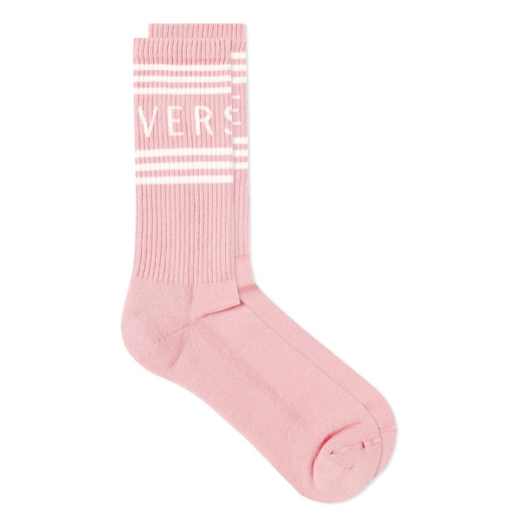 Photo: Versace Men's Logo Socks in Pink