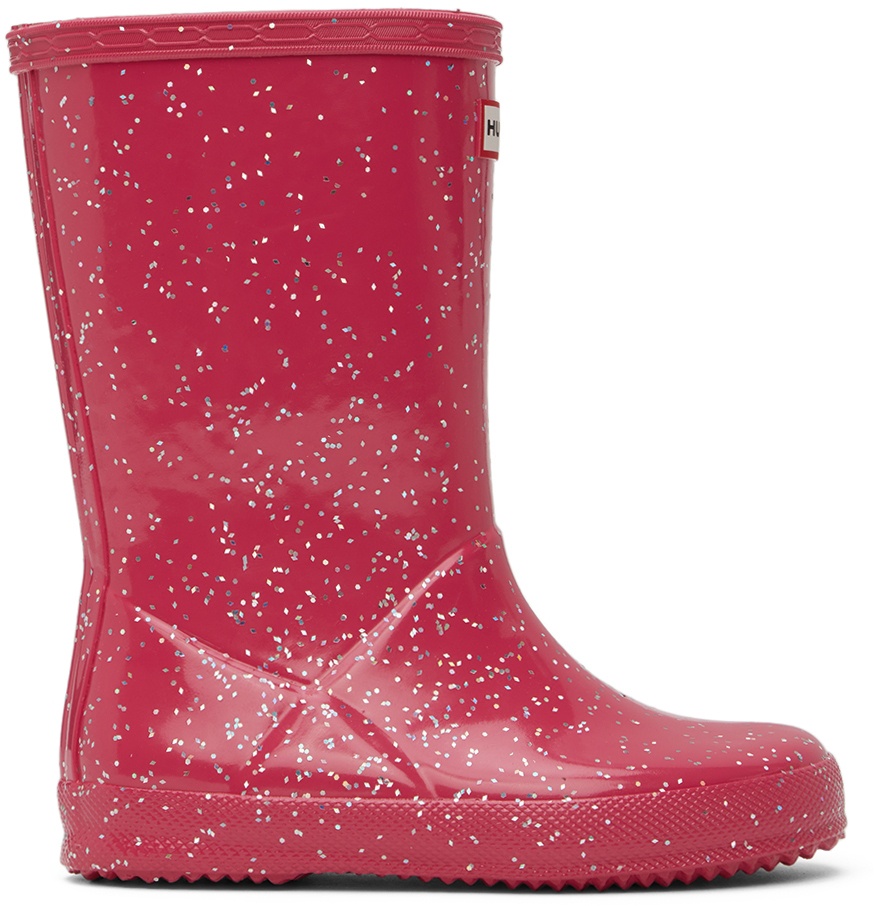 Photo: Hunter Pink First Classic Glitter Rain Boots