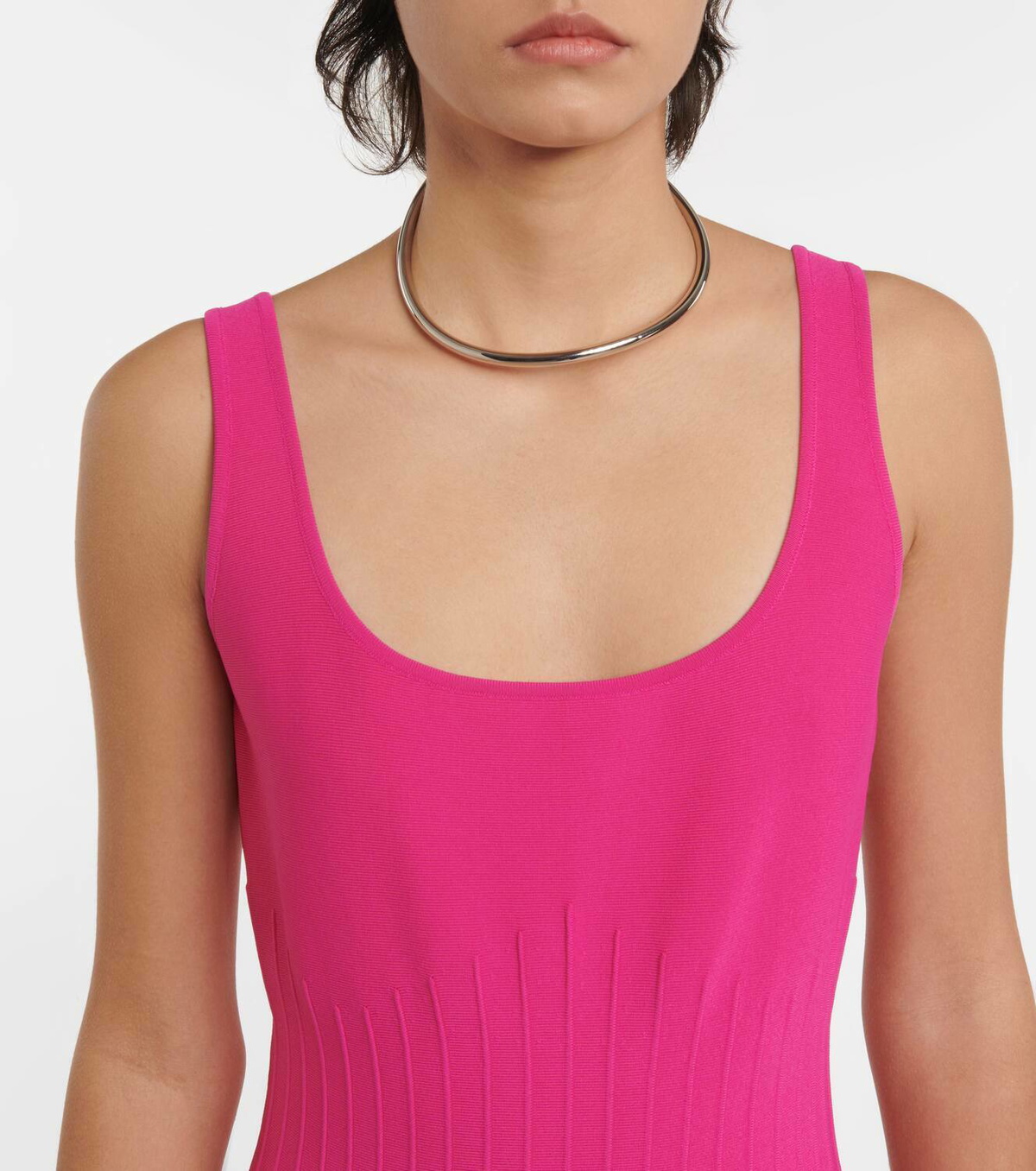 Alexander McQueen Sleeveless knit minidress