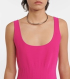 Alexander McQueen Sleeveless knit minidress