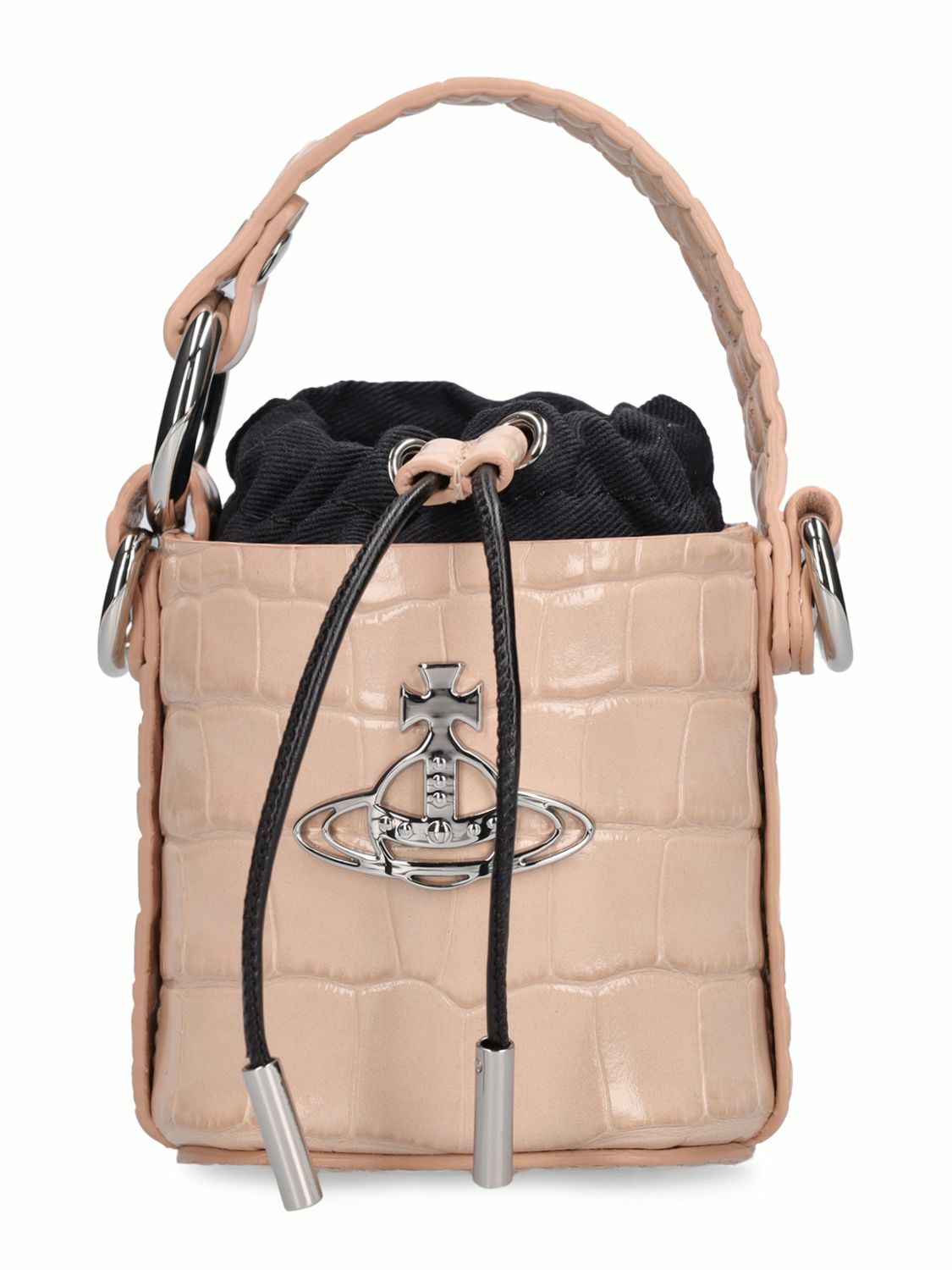 VIVIENNE WESTWOOD - Mi Daisy Croc Embossed Top Handle Bag