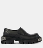 Balenciaga Tractor leather loafers