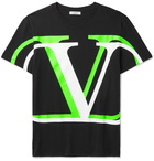 Valentino - Logo-Print Cotton-Jersey T-Shirt - Green