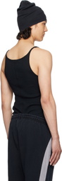 GREG ROSS Black Ribbed Tank Top