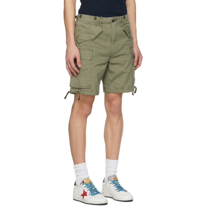 RRL Khaki Regiment Fit Cargo Shorts