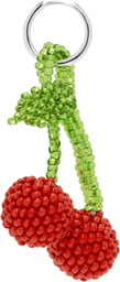 Pura Utz Green & Red Cherry Single Earring