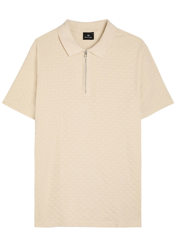 Photo: PS Paul Smith Textured Cotton Polo Shirt Ecru