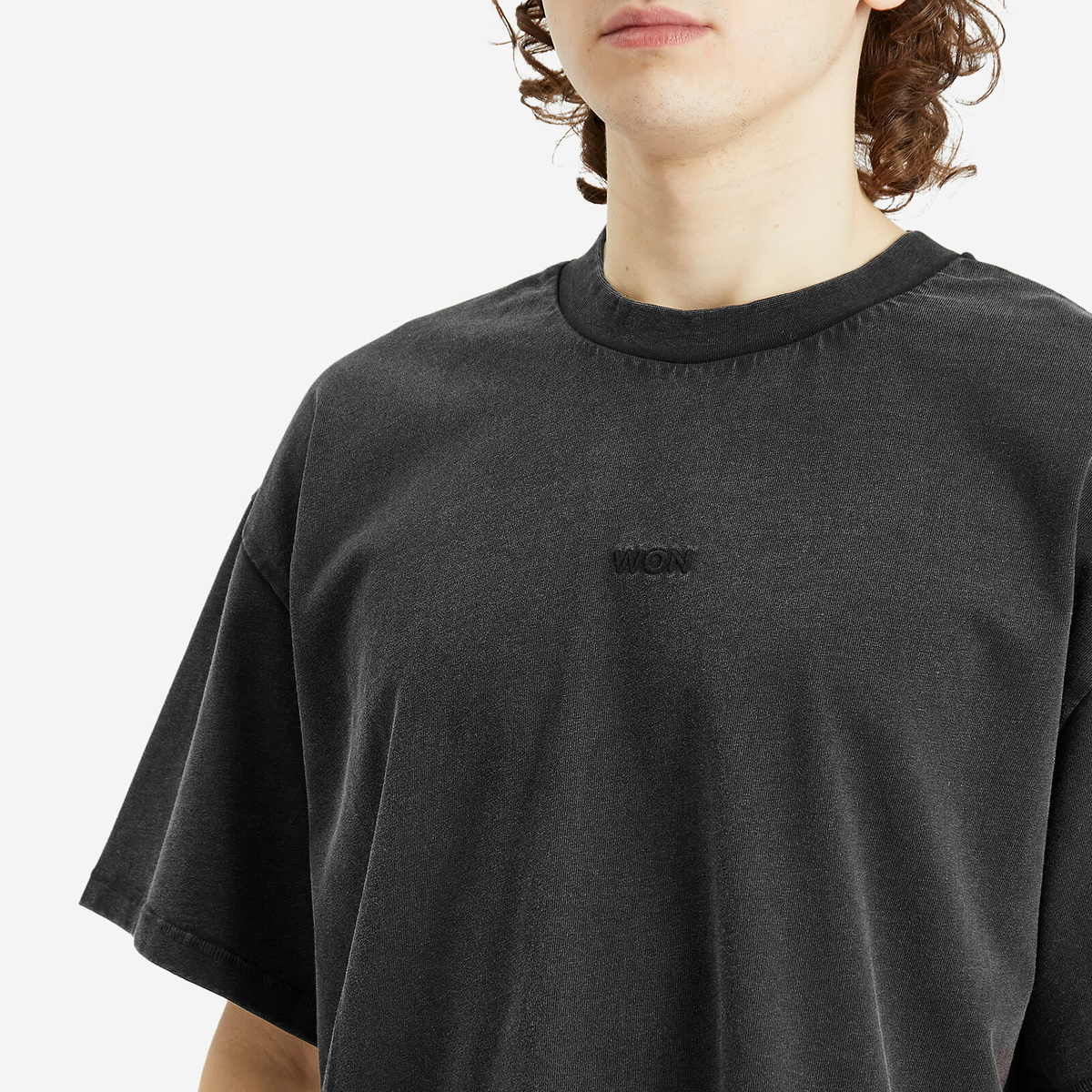 Won Hundred Men's Staff Boxy T-Shirt in Washed Black