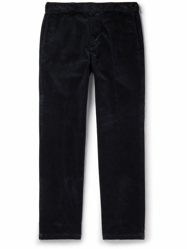 Photo: Aspesi - Straight-Leg Cotton-Velvet Trousers - Blue