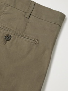 CANALI - Stretch-Cotton Twill Shorts - Brown
