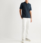 RAG & BONE - Logo-Embroidered Cotton-Blend Piqué Polo Shirt - Blue