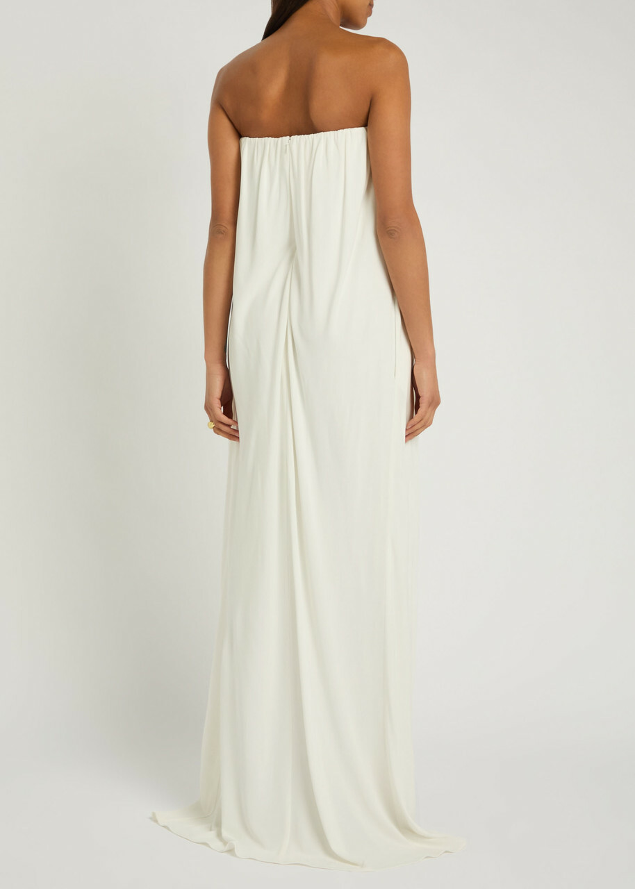 Stella Mccartney Forever Stella Strapless Crepe Gown White
