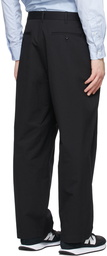 Comme des Garçons Homme Black Cotton Weather Trousers