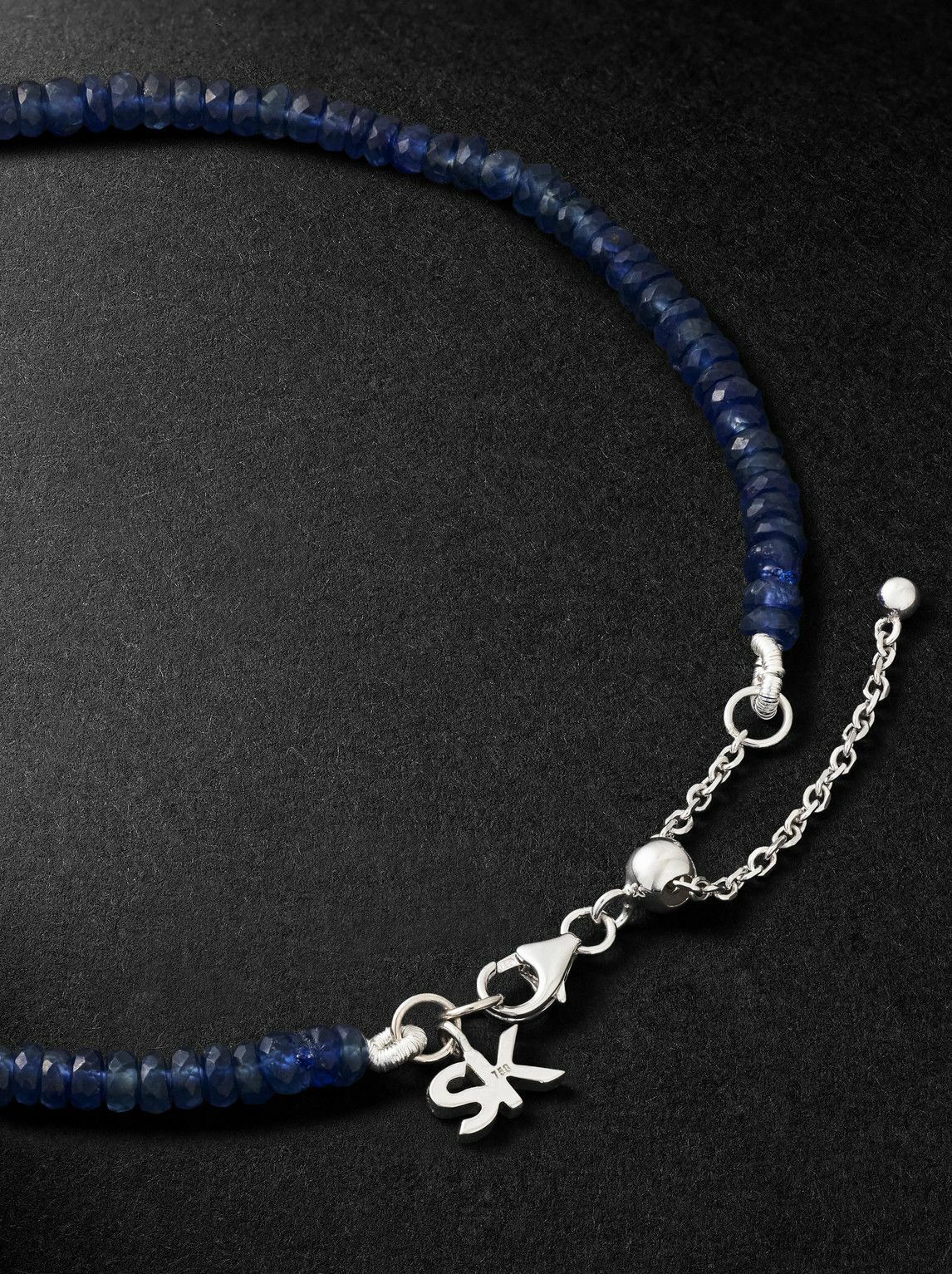 Suzanne Kalan - Infinite 18-Karat White Gold Sapphire Beaded Bracelet