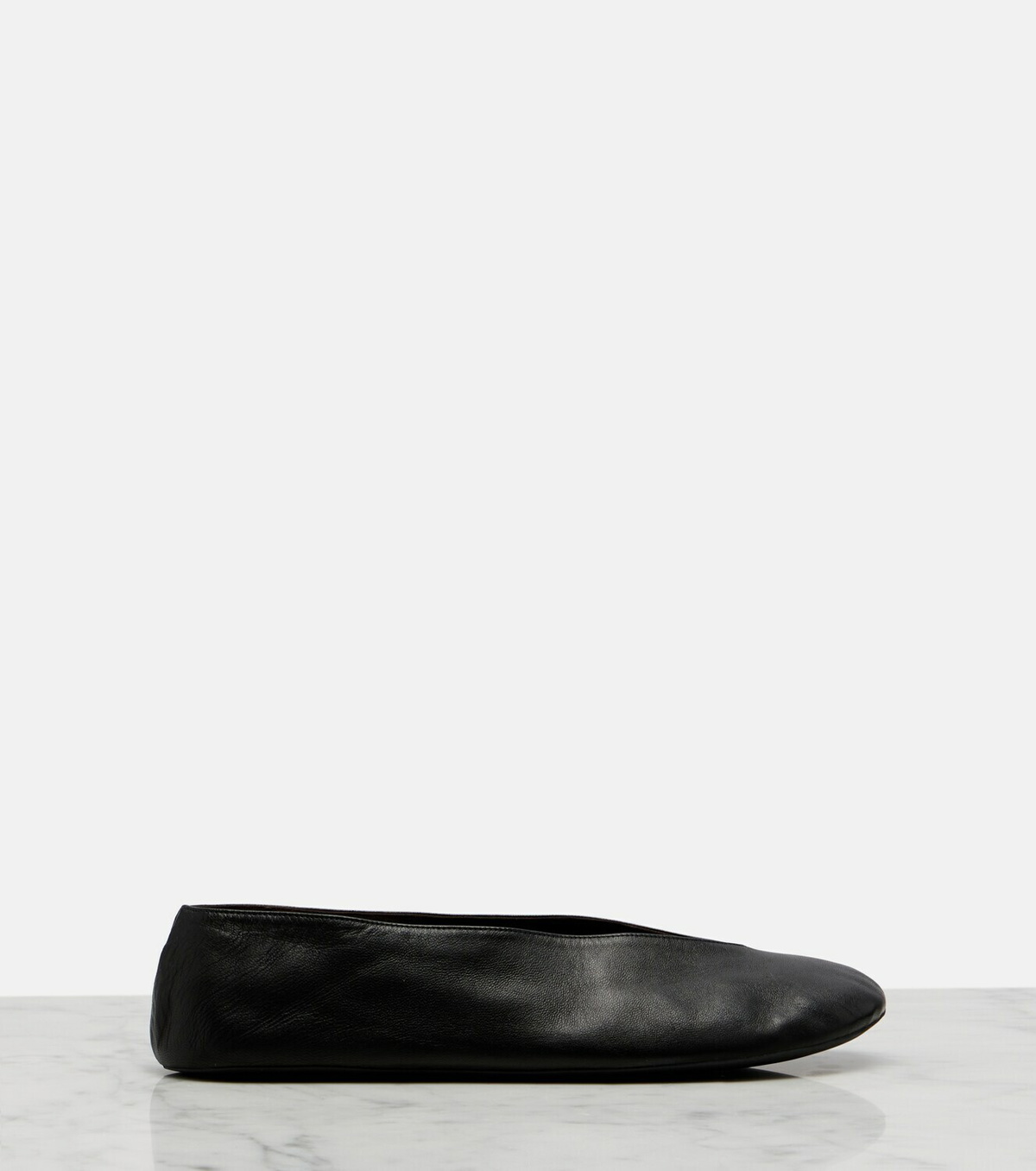 The Row Fay leather ballet flats