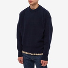 Anonymous Ism Men's Randome Knit Mock Neck Knit in Navy