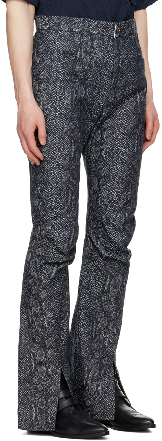 KOZABURO Black & White Sleaper Jeans