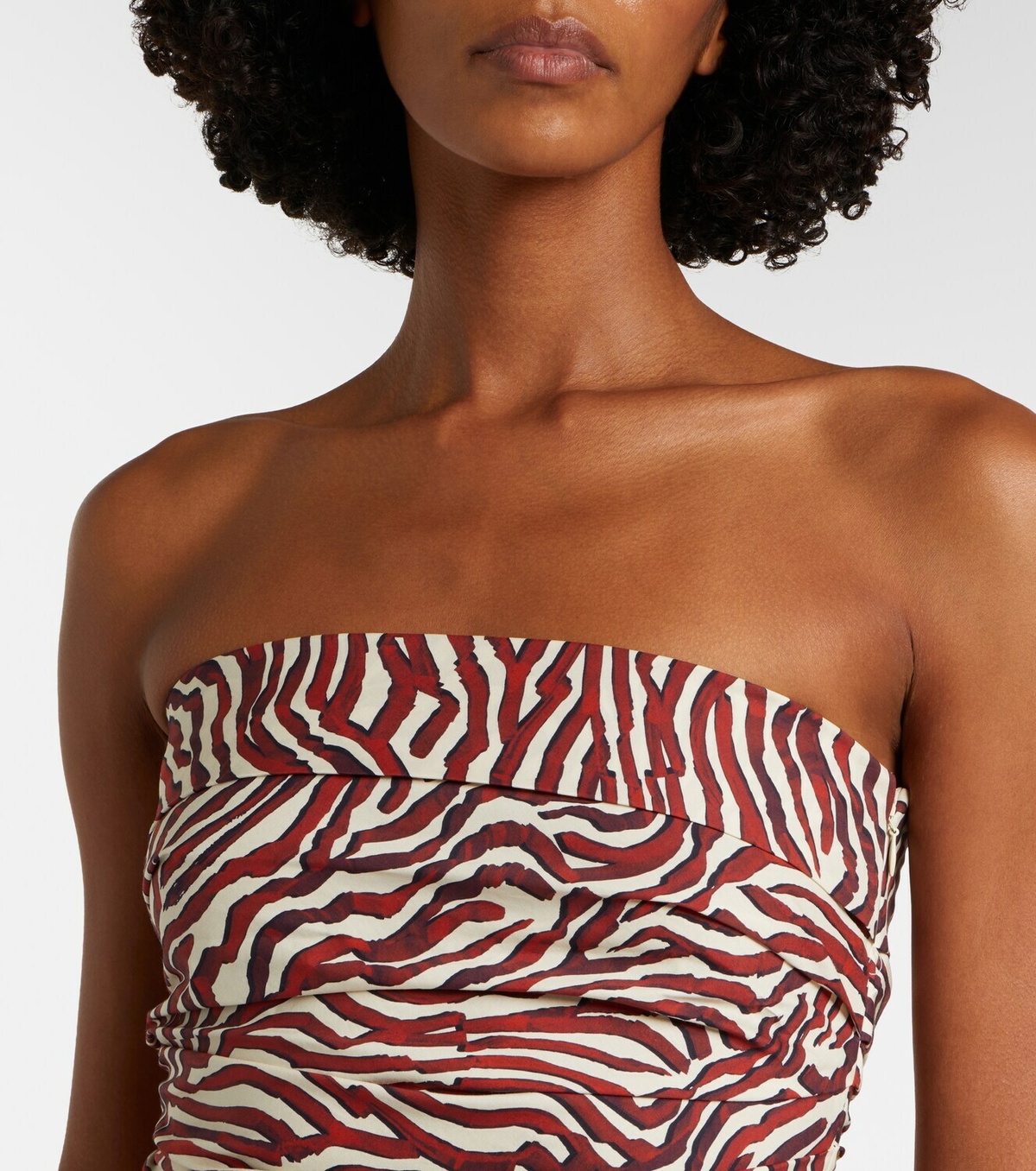 Proenza Schouler White Label Maisy printed cotton-blend tube top