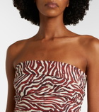 Proenza Schouler White Label Maisy printed cotton-blend tube top