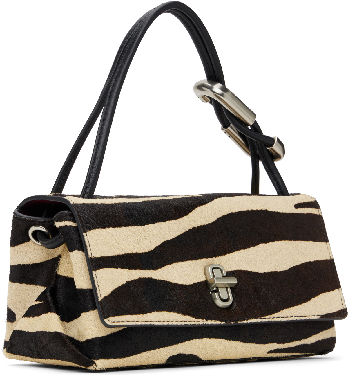Marc Jacobs Black & Off-White 'The Zebra Haircalf Mini Dual' Bag