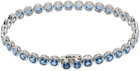 Hatton Labs Silver & Blue Round Tennis Bracelet