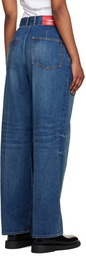 UNDERCOVER Indigo Pleated Jeans