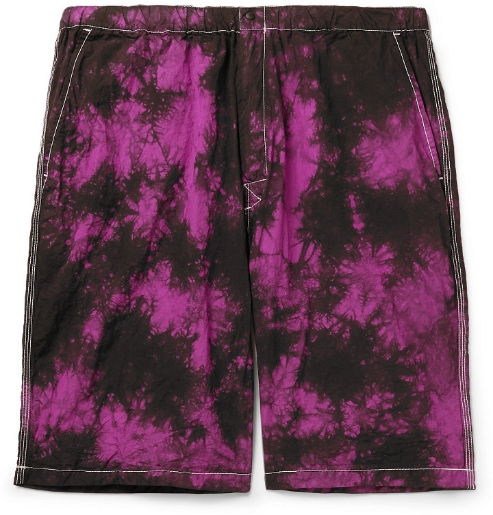 Photo: Sasquatchfabrix. - Tie-Dyed Nylon Shorts - Pink